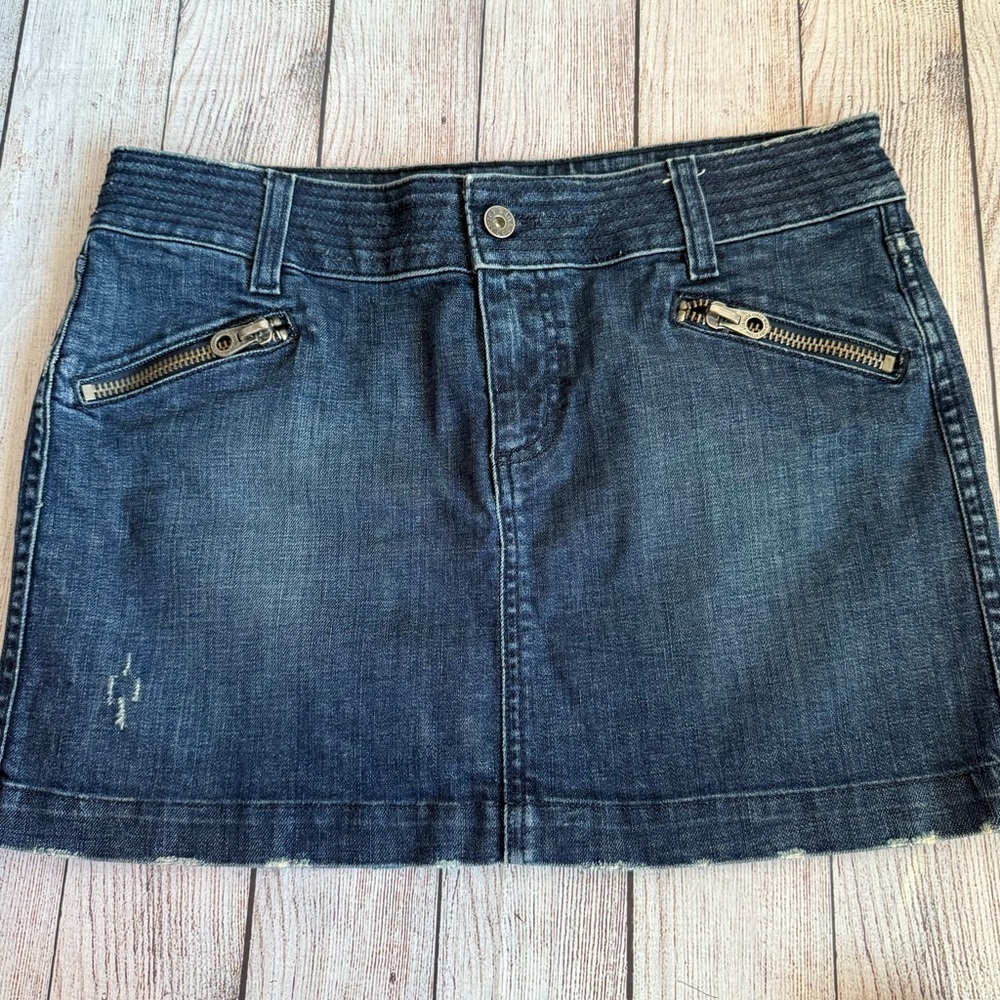 JUICY COUTURE Blue Denim Mini Skirt 30